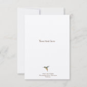 Monogram Hummingbird Note Card Notitiekaartje (Achterkant)