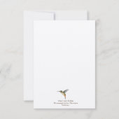 Monogram Hummingbird Notitiekaartje (Achterkant)