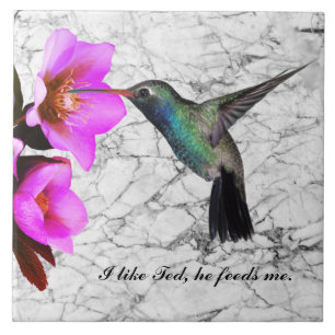 MONOGRAM HUMMINGBIRD TEGELTJE