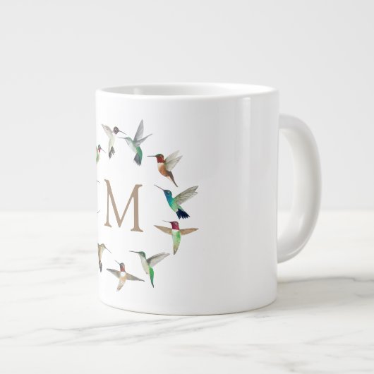 Monogram Hummingvogels Grote Koffiekop (Voorkant rechts)