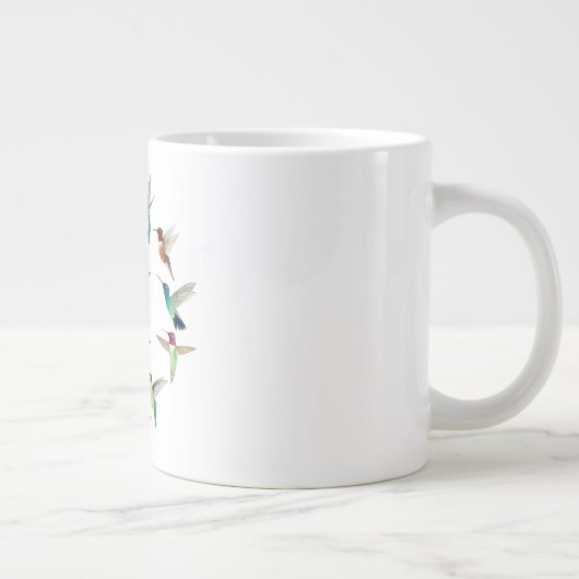Monogram Hummingvogels Grote Koffiekop (Rechts)