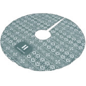 Monogram Hunter Green & White Sweater Pattern Kerstboom Rok (Gekanteld)