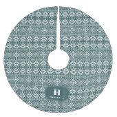 Monogram Hunter Green & White Sweater Pattern Kerstboom Rok (Voorkant)