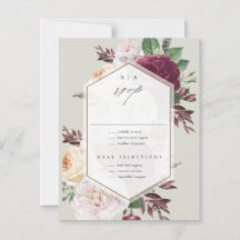 Monogram Huwelijk met Bloemen