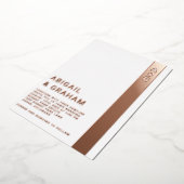 Monogram Huwelijks Folie Uitnodiging (Gedraaid)