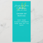 Monogram Huwelijksdienst Kerkprogramma's Programmakaart (Voorkant)