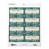 Monogram huwelijksetiketten etiket (Full Sheet)