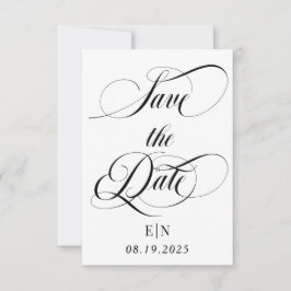 Monogram Huwelijksfoto Save The Date