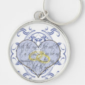 Monogram Huwelijksgelofte Hart Sleutelhanger (Voorkant)