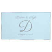 Monogram huwelijksgeschenk kussensloop (Voorkant-Links)