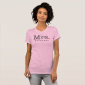 Monogram huwelijksnaam van mevrouw t-shirt (Voorkant volledig)