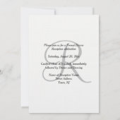 Monogram Huwelijksreceptie Periwinkle Wit Kaart (Achterkant)