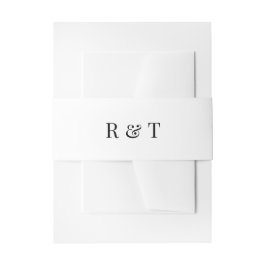 Monogram Huwelijksuitnodiging voor koppels Uitnodigingen Wikkel