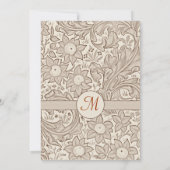monogram huwelijksuitnodigingen kaart (Achterkant)