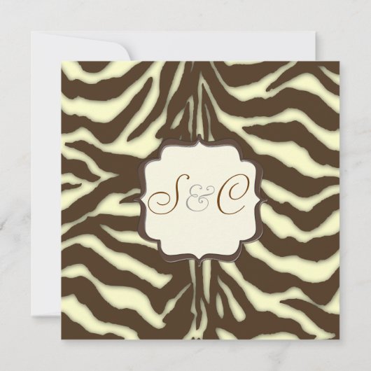 Monogram, huwelijksuitnodigingen kaart (Achterkant)