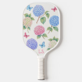 Monogram Hydrangea & Butterfly Pickleball Paddle