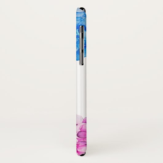 Monogram | Hydrangea Floral Waterverf Case-Mate iPhone Case (Achterkant/links)