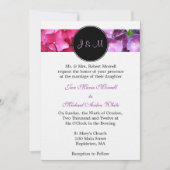 Monogram Hydrangea Wedding Uitnodiging (Voorkant)