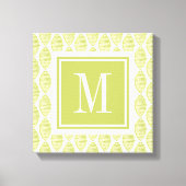 Monogram | Hygge Flowers Patroon Canvas Afdruk (Voorkant)