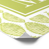 Monogram | Hygge Flowers Patroon Poster (Hoek)