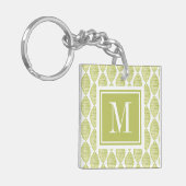Monogram | Hygge Flowers Patroon Sleutelhanger (Voorkant Links)