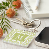 Monogram | Hygge Flowers Patroon Sleutelhanger (Voorkant Rechts)