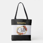 Monogram I doet Zonnebloemen Rozen Bridal Partij Tote Bag (Achterkant)