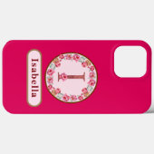 Monogram I Floral Case-Mate iPhone Case (Achterkant (horizontaal))