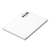 Monogram I Initiaal Briefpapier Desk Notitieblok (Linkerzijde)