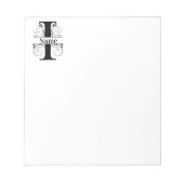 Monogram I Initiaal Briefpapier Desk Notitieblok (Voorkant)