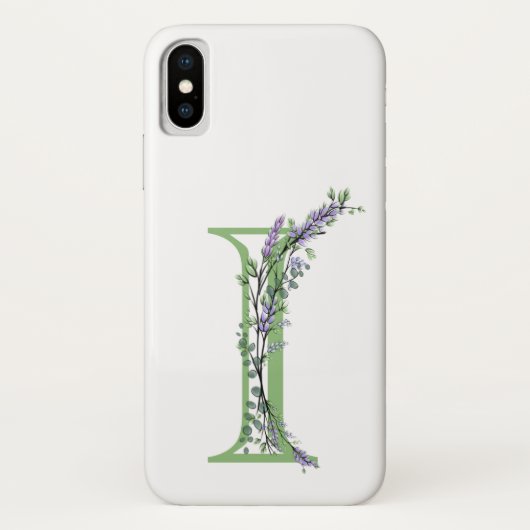 Monogram I lavendel Eucalyptus Case-Mate iPhone Case (Achterkant)