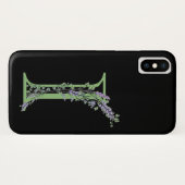 Monogram I lavendel Eucalyptus Case-Mate iPhone Case (Achterkant (horizontaal))