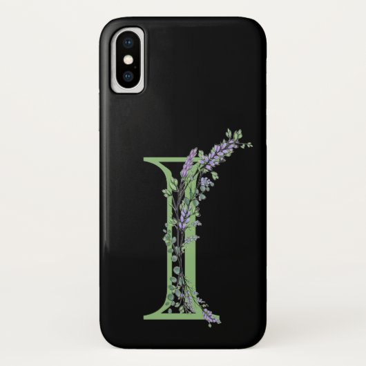 Monogram I lavendel Eucalyptus Case-Mate iPhone Case (Achterkant)