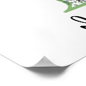 Monogram I Lavendel Eucalyptus kinderkamer  Poster (Hoek)