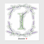 Monogram I lavendel Eucalyptus Sticker (Vel)