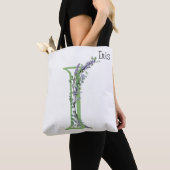 Monogram I lavendel Eucalyptus Tote Bag (Dichtbij)