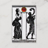 Monogram i Letter, Antiek figuren Rood Zwart wit Visitekaartje (Achterkant)