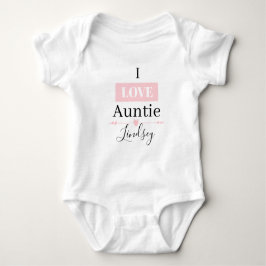 MONOGRAM I LIVE AUNTIE Baby Bodysuit