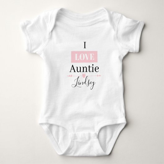 MONOGRAM I LIVE AUNTIE Baby Bodysuit (Voorkant)