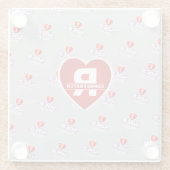 MONOGRAM I  LOVE SOCA on GREY Glazen Onderzetter (Achterkant)