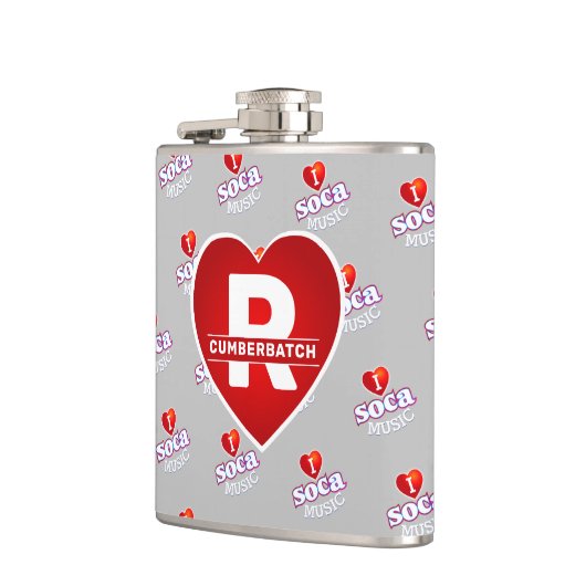 MONOGRAM I  LOVE SOCA on GREY Heupfles (Links)