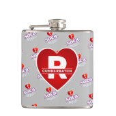 MONOGRAM I LOVE SOCA on GREY Heupfles (Voorkant)