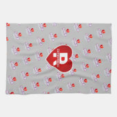 MONOGRAM I LOVE SOCA on GREY Theedoek (Horizontaal)