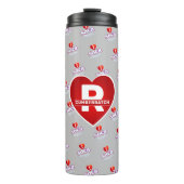 MONOGRAM I  LOVE SOCA on GREY Thermosbeker (Voorkant)