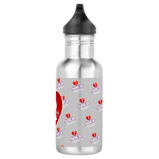 MONOGRAM I  LOVE SOCA on GREY Waterfles (Rechts)