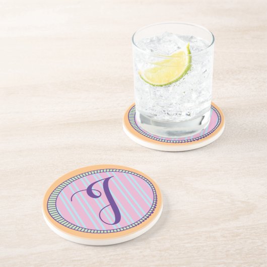 Monogram I Sandstone Onderzetter (Zijkant)