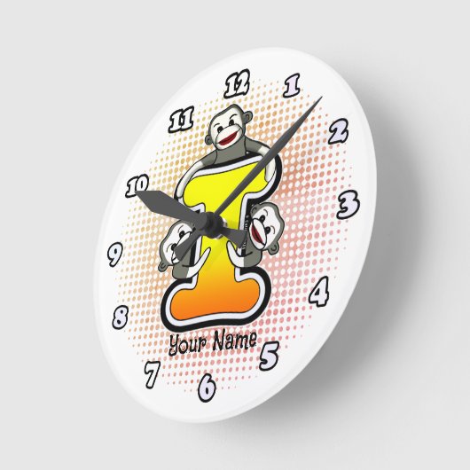 Monogram I Sock Monkey klok (Hoek)