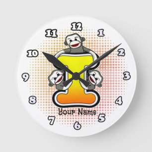 Monogram I Sock Monkey klok