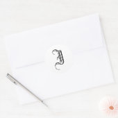 Monogram I Sticker Oude Engelse Stijl (Envelop)