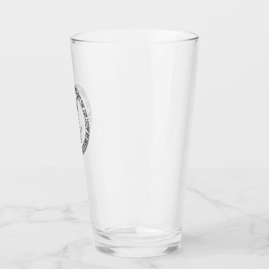 Monogram I - Viking stijl - pint glas (Links)